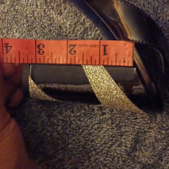 Hugo Boss Black & Glitter Sling Back Heels - Picture 11 of 11